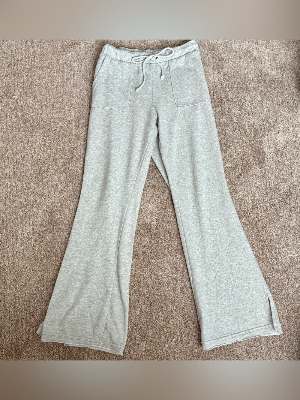 American Eagle Outfitters Heather Gray Flare Sweatpants